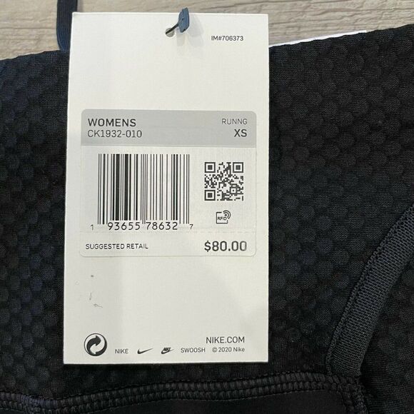Nike Compression Shorts Womens XS Black City Ready Running 7" CK1932-010 NEW - Picture 6 of 6
